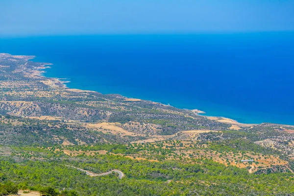 Vue Aérienne Bord Mer Péninsule Karpaz — Photo