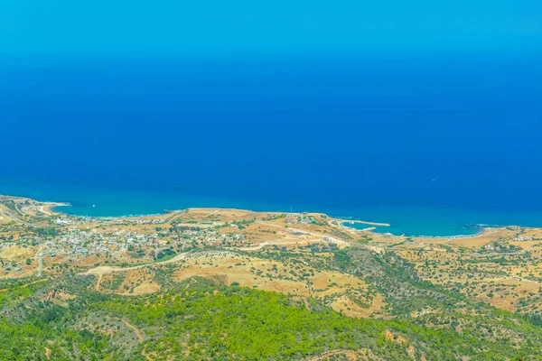 Luchtfoto Van Kust Van Het Schiereiland Karpaz Cypru — Stockfoto