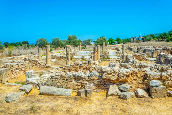 Ruiny Bazyliki Agia Triada Półwyspie Karpaz Cypru — Zdjęcie stockowe