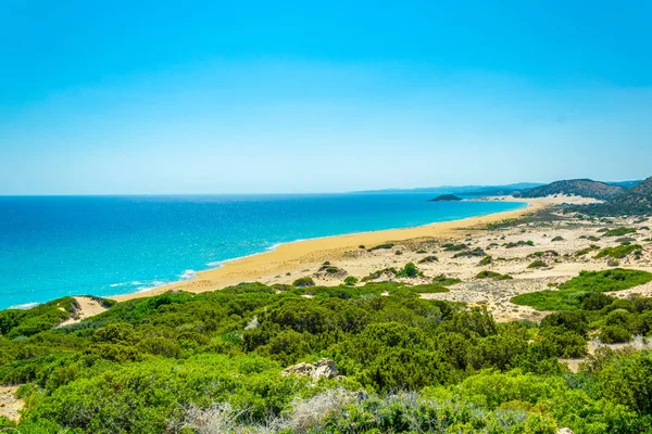 Célèbre Plage Dorée Située Extrémité Péninsule Karpaz Sur Île Xou — Photo