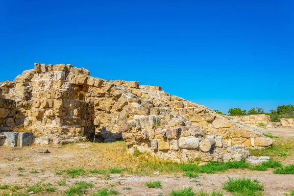 Ruínas Ginásio Antigo Sítio Arqueológico Salamis Perto Famagusta Cypru — Fotografia de Stock