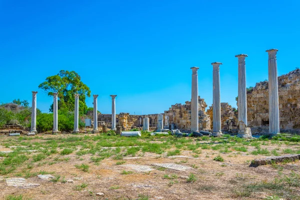 Rovine Del Gymnasium Presso Antico Sito Archeologico Salamina Vicino Famagosta — Foto Stock