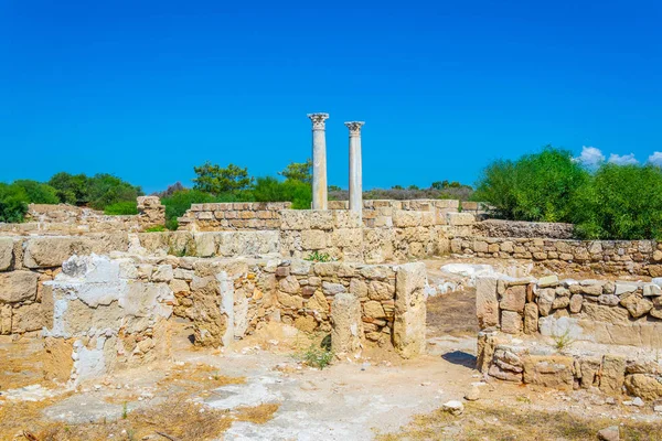 Famagusta Cypru Yakın Antik Salamis Arkeolojik Bölgesi Hamamı Kalıntıları — Stok fotoğraf