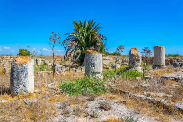 Famagusta Cypru Yakın Antik Salamis Arkeolojik Bölgesi Kalıntıları — Stok fotoğraf