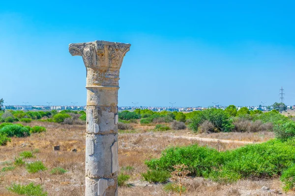 Famagusta Cypru Yakın Antik Salamis Arkeolojik Bölgesi Kalıntıları — Stok fotoğraf