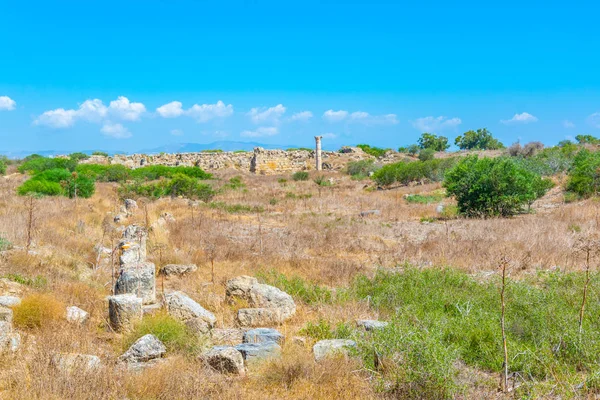 Ruinas Del Antiguo Yacimiento Arqueológico Salamis Cerca Famagusta Jalá — Foto de Stock