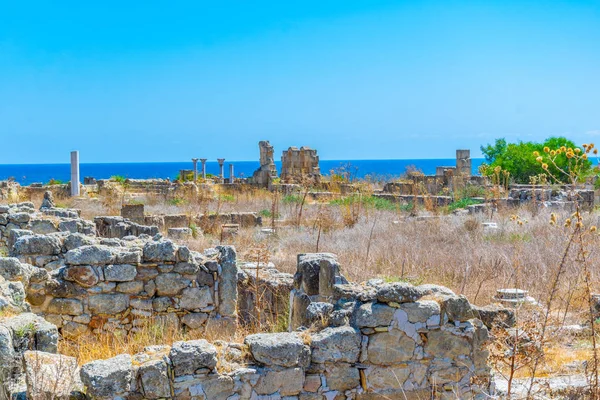 Ruïnes Van Kampanopetra Basiliek Oude Salamis Archeologische Site Buurt Van — Stockfoto