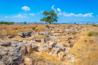 Nekropol Salamis Mağusa Cypru yakınındaki antik kalıntıları