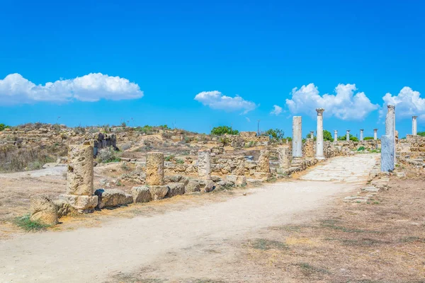 Gazimağusa Cypru Yakınındaki Antik Salamis Sit Alanı Spor Salonu Kalıntıları — Stok fotoğraf