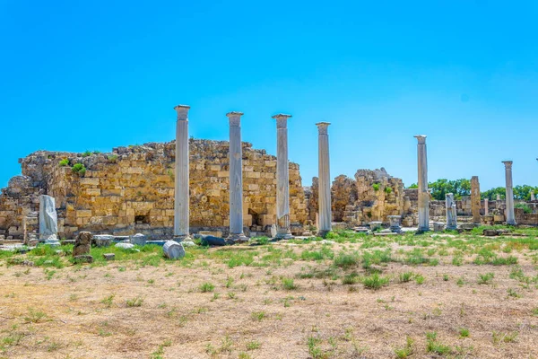Ερείπια Του Γυμνασίου Αρχαία Σαλαμίνα Αρχαιολογικό Χώρο Κοντά Στην Αμμόχωστο — Φωτογραφία Αρχείου