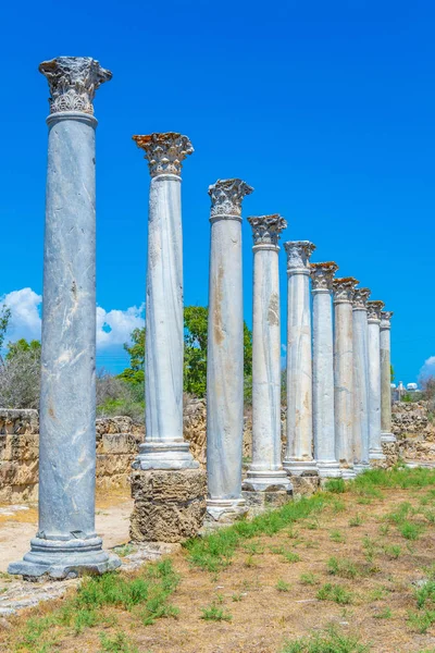 Cypru 法马古斯塔附近古老的萨拉米斯考古遗址的体育馆遗址 — 图库照片