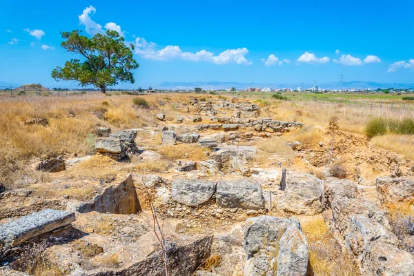 Ruínas Antigas Necrópolis Salamis Perto Famagusta Cypru — Fotografia de Stock