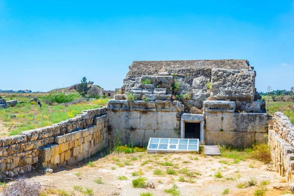 Ruínas Antigas Necrópolis Salamis Perto Famagusta Cypru — Fotografia de Stock