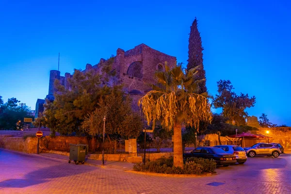 Sinan Paşa Camii Famagusta Cypru Gece Görünümü — Stok fotoğraf