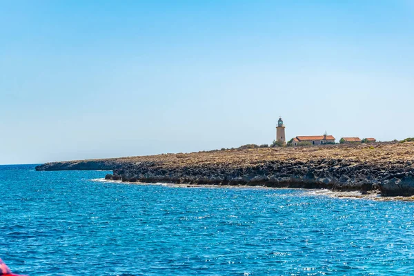 Fyren Vid Cape Greco Cypern — Stockfoto