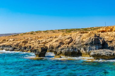 Cape greco adlı deniz mağaralarda Güneydoğu cypru
