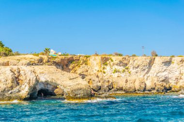 Cape greco adlı deniz mağaralarda Güneydoğu cypru
