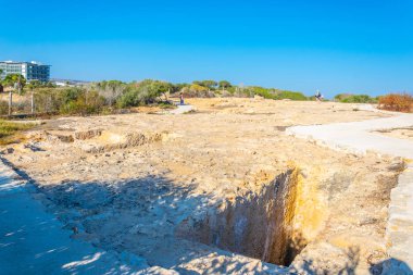 Makronissos mezar Cypru üzerinde Ayia Napa yakınındaki