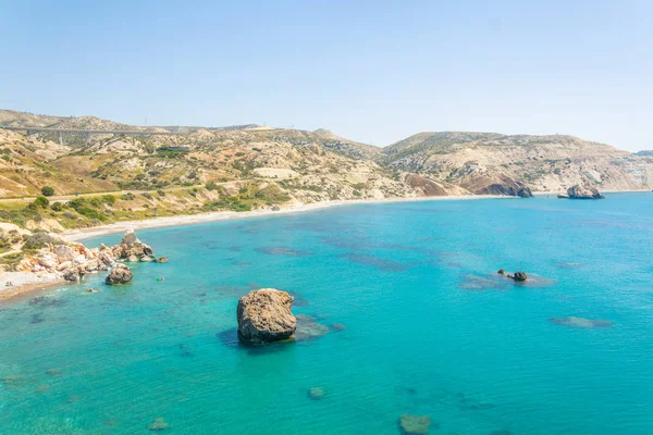 Liten Halvö Erbjuder Viewpoint Över Petra Tou Romiou Tyvärr Aphordite — Stockfoto