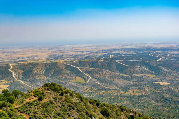 Mar Cyprus Meridional Visto Desde Stavrovouni Monaster — Foto de Stock