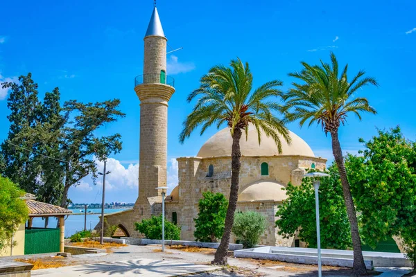 Mezquita Hala Sultan Tekessi Cerca Larnaca Jalá — Foto de Stock