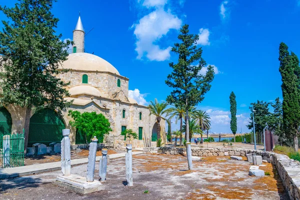 Meczet Hala Sultan Tekessi Pobliżu Larnaca Cypru — Zdjęcie stockowe