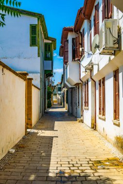 Lefkoşa, Cypru eski şehrin dar sokakta