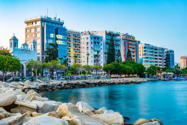 Limasol, Kıbrıs, 16 Ağustos 2017: Saint Catherine Kilisesi'nin Limasol, Cypru