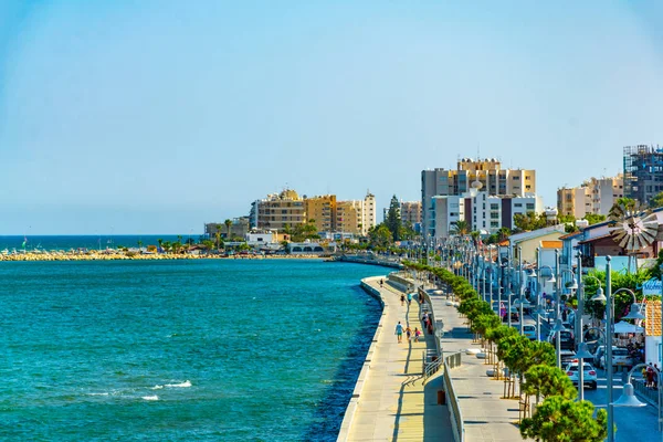 Larnaca Cyprus August 2017 Seaside Promenade Larnaca Cypru — Stock Photo, Image