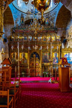 Lefkoşa, Kıbrıs, 24 Ağustos 2017: İç Saint John Katedrali Nicosia, Cypru