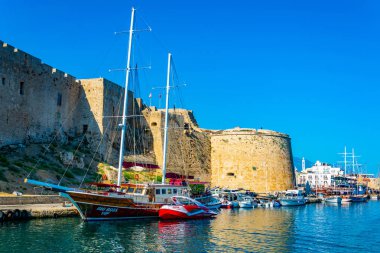 Girne, Kıbrıs, 26 Ağustos 2017: Girne Kalesi Kuzey Cypru yer alan
