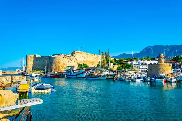 Kyrenia Kypr Srpna 2017 Pohled Přístavu Kyrenia Girne Během Slunečného — Stock fotografie