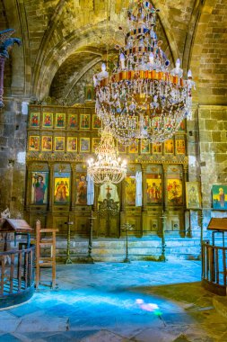 Beylerbeyi, Kıbrıs, 26 Ağustos 2017: İç Kuzey Cypru Beylerbeyi Köyü'nde Bellapais Manastırı