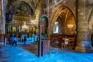 Beylerbeyi, Kıbrıs, 26 Ağustos 2017: İç Kuzey Cypru Beylerbeyi Köyü'nde Bellapais Manastırı