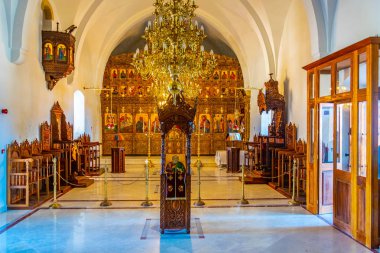 Dipkarpaz, Kıbrıs, 27 Ağustos 2017: İç Cypru üzerinde Apostolos Andreas Manastırı