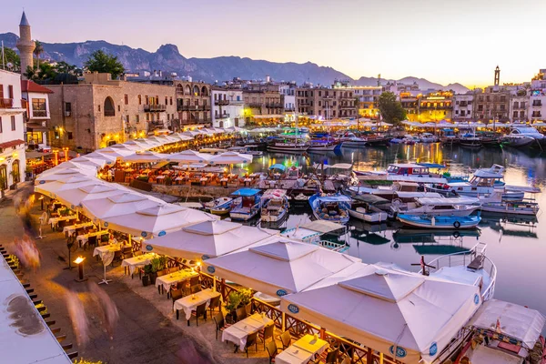 Kyrenia Cypern Augusti 2017 Sunset View Harbor Kyrenia Cypern — Stockfoto