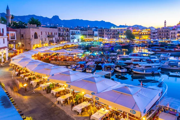 Kyrenia Cypern Augusti 2017 Sunset View Harbor Kyrenia Cypern — Stockfoto