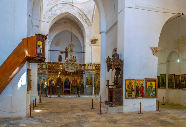 Famagusta Chipre Agosto 2017 Interior Uma Igreja Dentro Mosteiro São — Fotografia de Stock