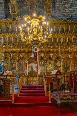 Larnaca, Kıbrıs, 9 Nisan 2018: İç Larnaka, Cypru, Saint Lazarus Church