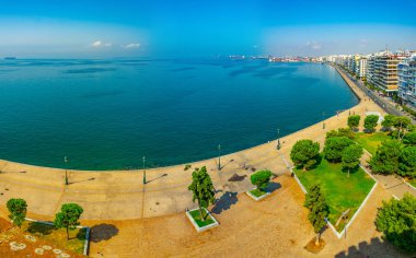 Beyaz Kule'de, Greec Thessaloniki sahil sahil kalbinde havadan görünümü