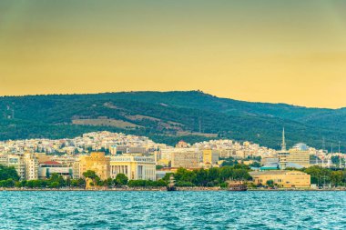 Thessaloniki, greec gün batımı görünümü