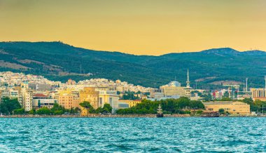 Thessaloniki, greec gün batımı görünümü