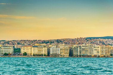 Thessaloniki, greec gün batımı görünümü