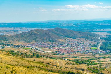 Greec Argos Orestiko şehrin havadan görünümü