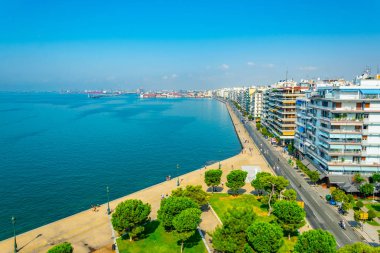Beyaz Kule'de, Greec Thessaloniki sahil sahil kalbinde havadan görünümü