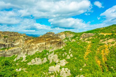 Rock pinnacles Meteora, Greec
