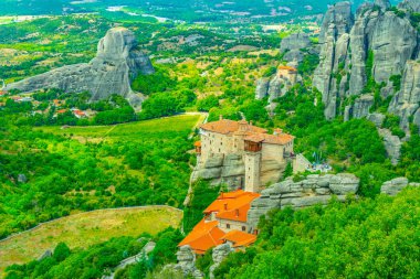 Manastır Roussanou ve Saint Nicholas Anapavsa Meteora, Greec
