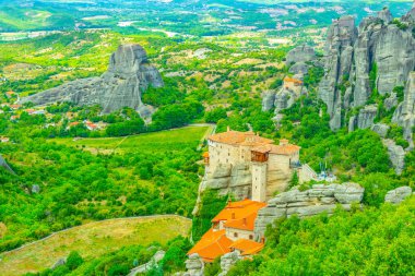 Manastır Roussanou ve Saint Nicholas Anapavsa Meteora, Greec