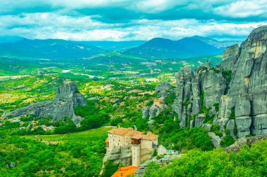 Manastır Roussanou ve Saint Nicholas Anapavsa Meteora, Greec