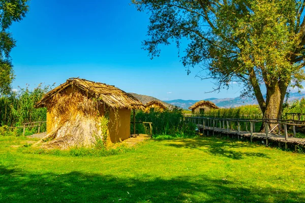 Pueblo Reconstruido Choros Proistorikos Dispilio Greec — Foto de Stock